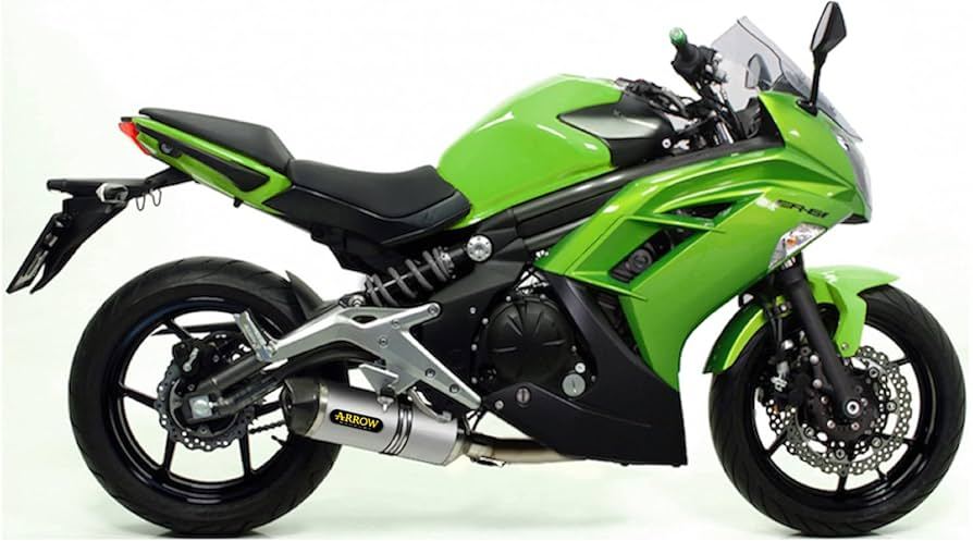 ARROW 71459KZ+71794AK Kawasaki ER6N (2012+) Aluminum Full Exhaust System "Competition Evo Race-Tech"
