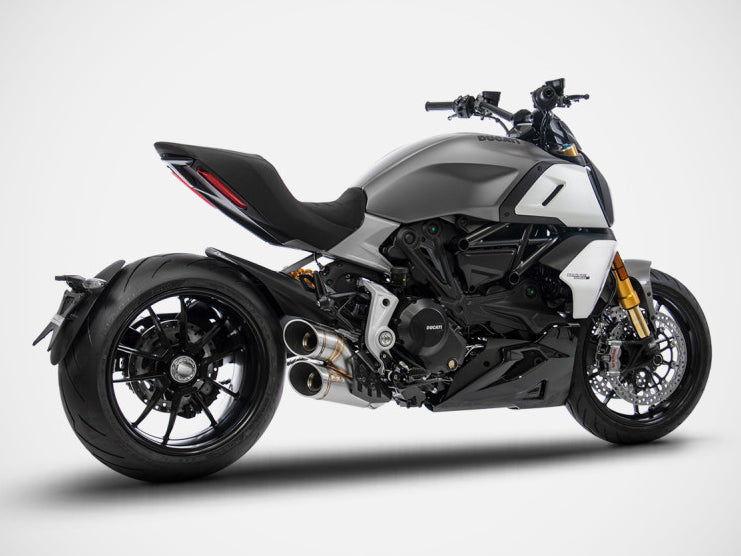 ZARD Ducati Diavel 1260 (2019+) Stainless Steel Slip-on Exhaust (racing)