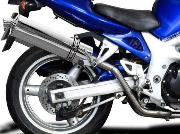 DELKEVIC Suzuki SV650 (99/02) Full Exhaust System with High Mount Stubby 18" Silencers