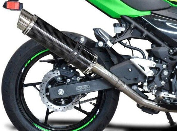 DELKEVIC Kawasaki Ninja 400 / Z400 Full Exhaust System with DL10 14" Carbon Silencer