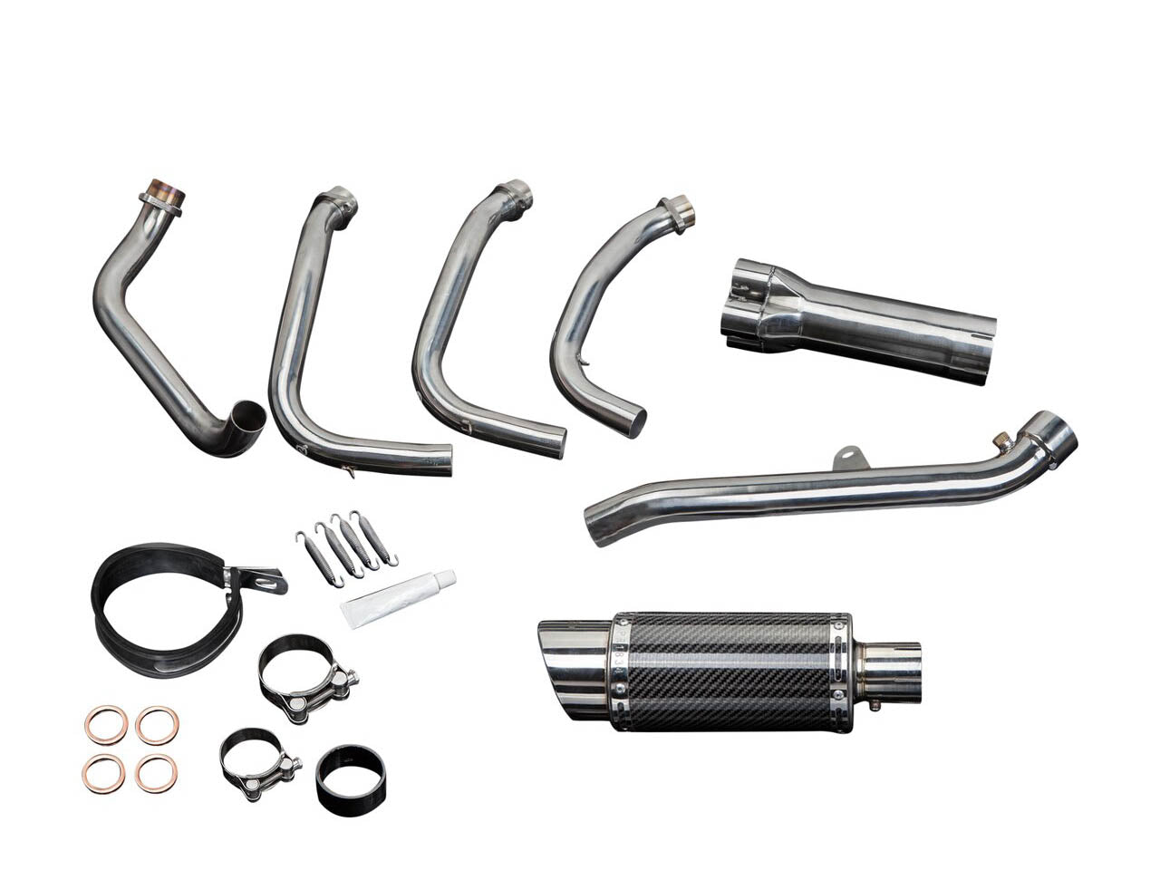 DELKEVIC Honda CBR1100XX Blackbird (96/09) Full Exhaust System 4-1 with Mini 8" Carbon Silencer